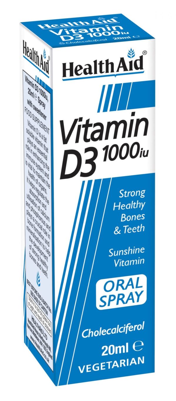 HealthAid Vitamin D3 Spray (1000iu) 20 ml