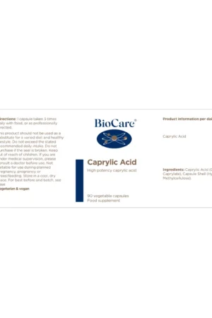 caprylic acid label